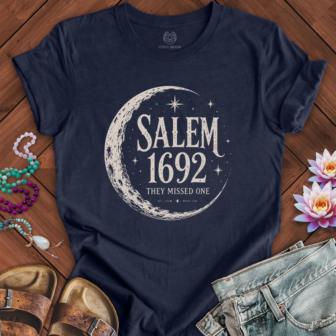 Salem 1692 Tee Heather Midnight Navy