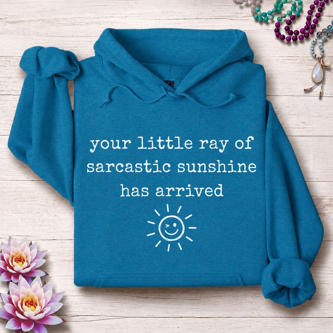 Printify Hoodie Saracastic Sunshine Hoodie Antique Sapphire / S