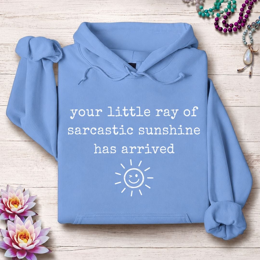 Printify Hoodie Saracastic Sunshine Hoodie Carolina Blue / S