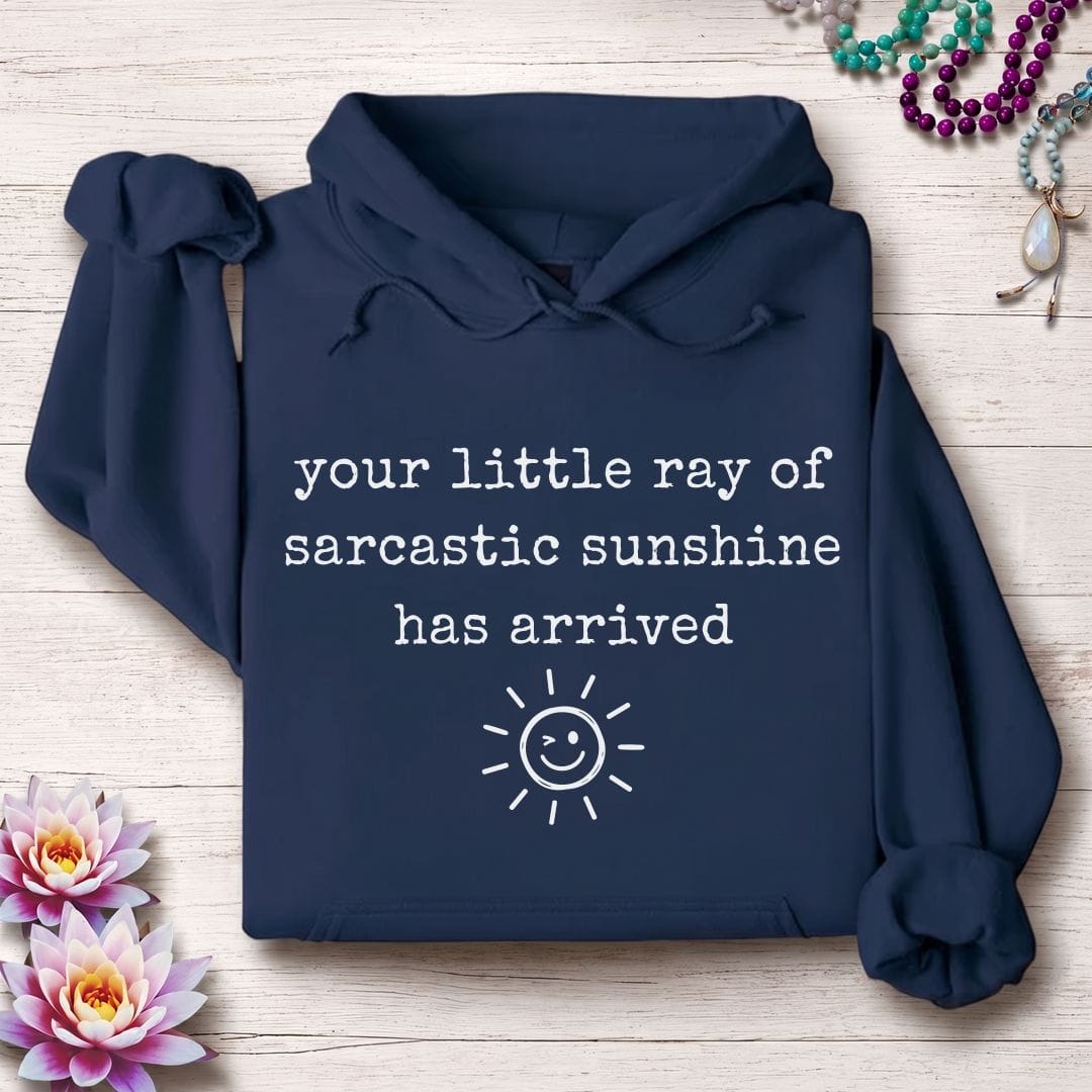 Printify Hoodie Saracastic Sunshine Hoodie Navy / S
