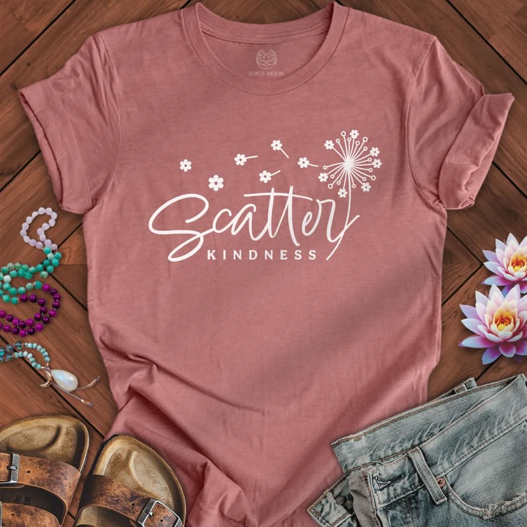 Scatter Kindness Tee Heather Mauve