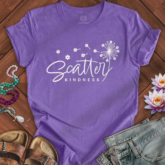 Scatter Kindness Tee Heather Team Purple