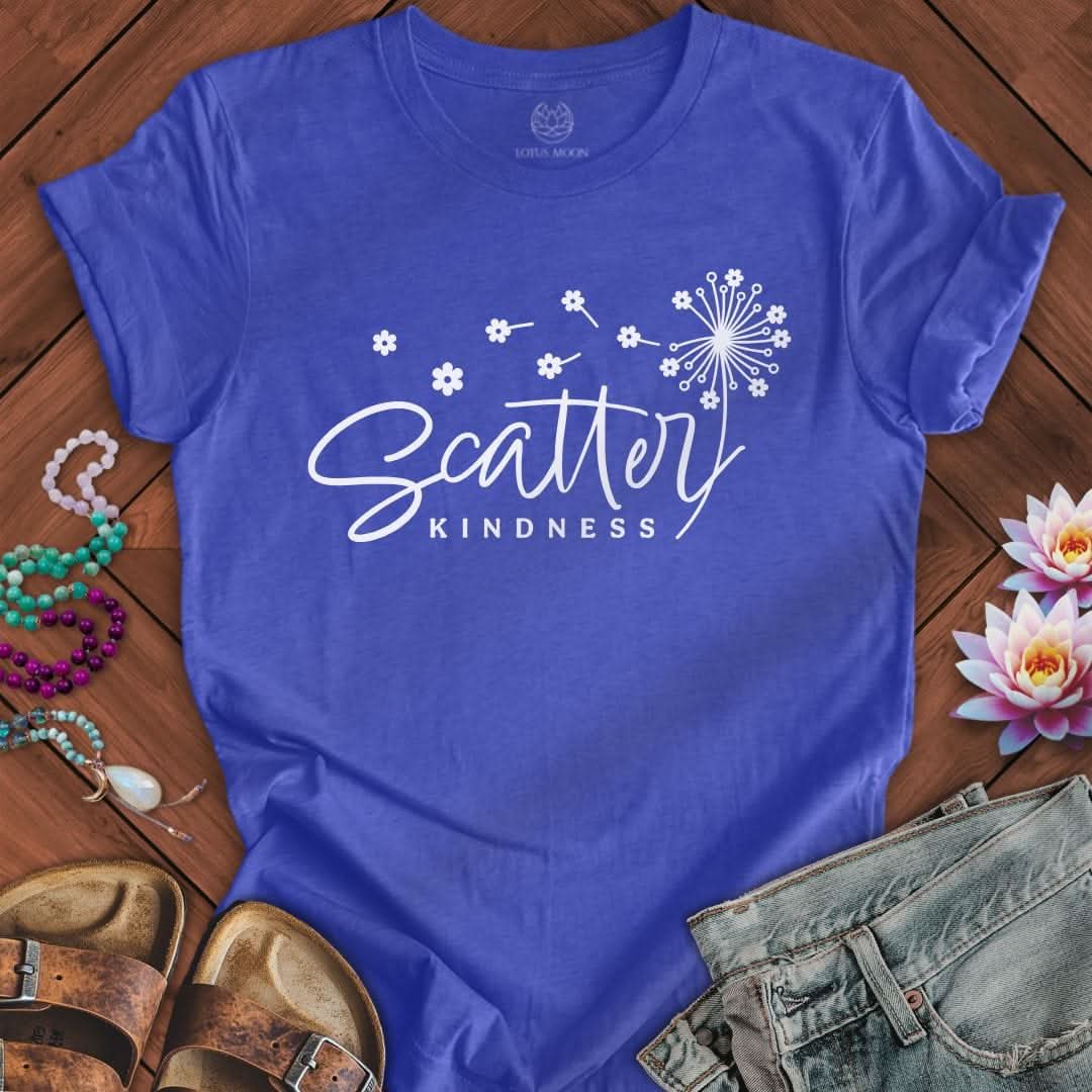 Scatter Kindness Tee Heather True Royal