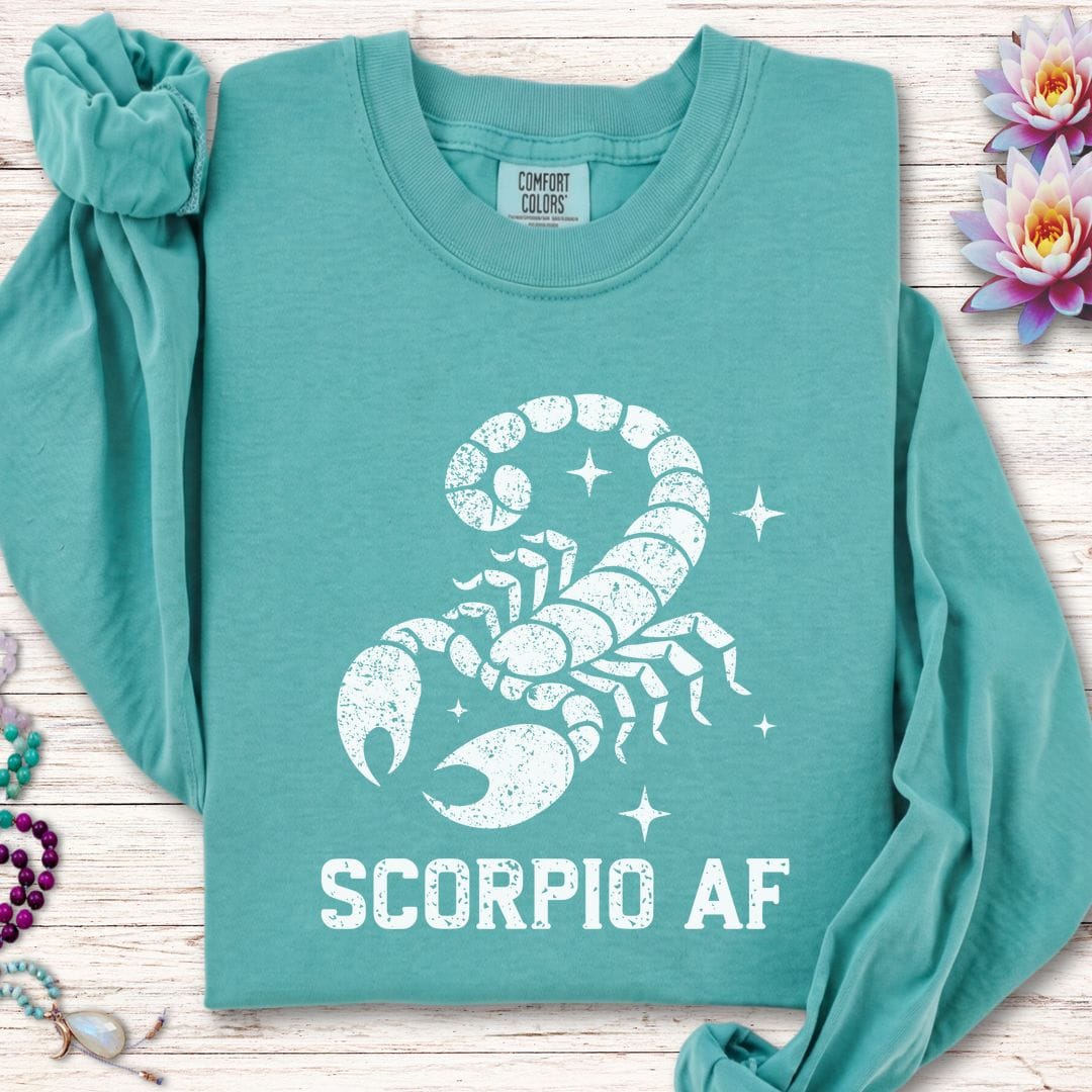 Scorpio AF Long Sleeve Tee Seafoam