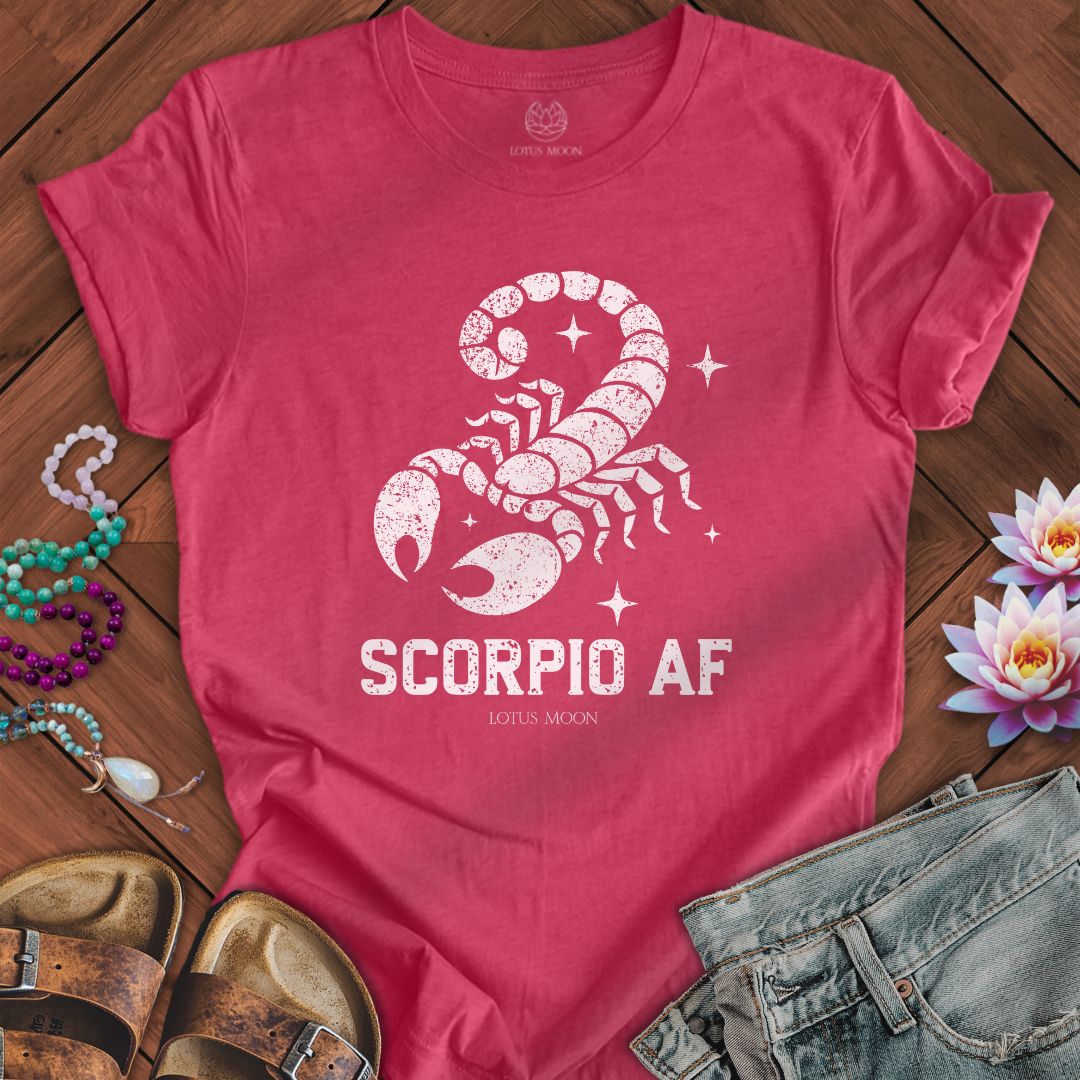 Lotus Moon Co. T-Shirt Scorpio AF Tee Heather Raspberry / S
