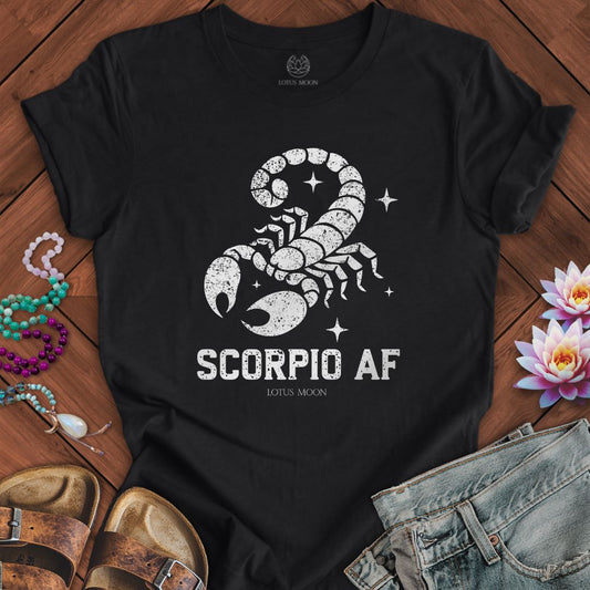 Lotus Moon Co. T-Shirt Scorpio AF Tee Solid Black Blend / S