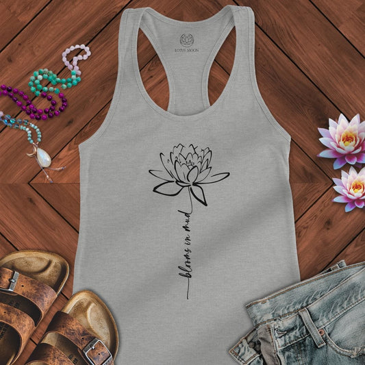 Script Stem Lotus Tank Heather Grey