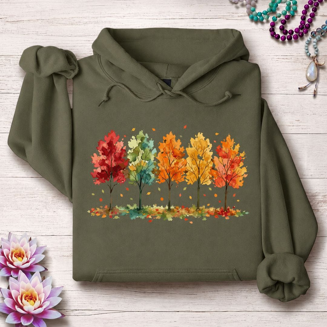 Printify Hoodie Season Of Change Hoodie Military Green / S