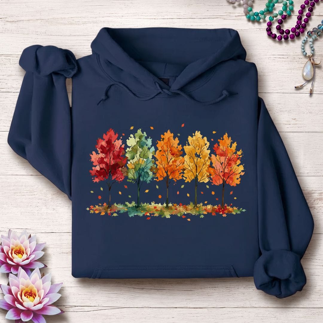 Printify Hoodie Season Of Change Hoodie Navy / S