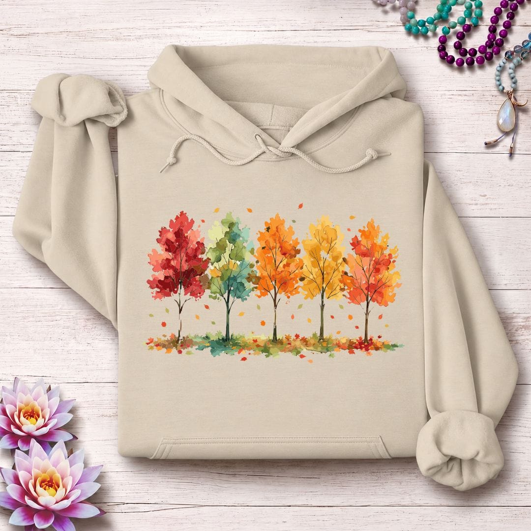 Printify Hoodie Season Of Change Hoodie Sand / S