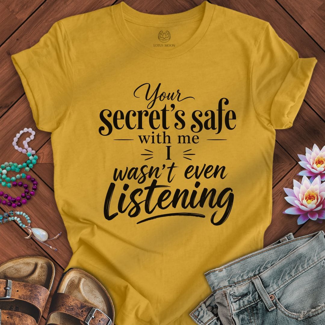 Printify T-Shirt Secret's Safe Tee Heather Mustard / S