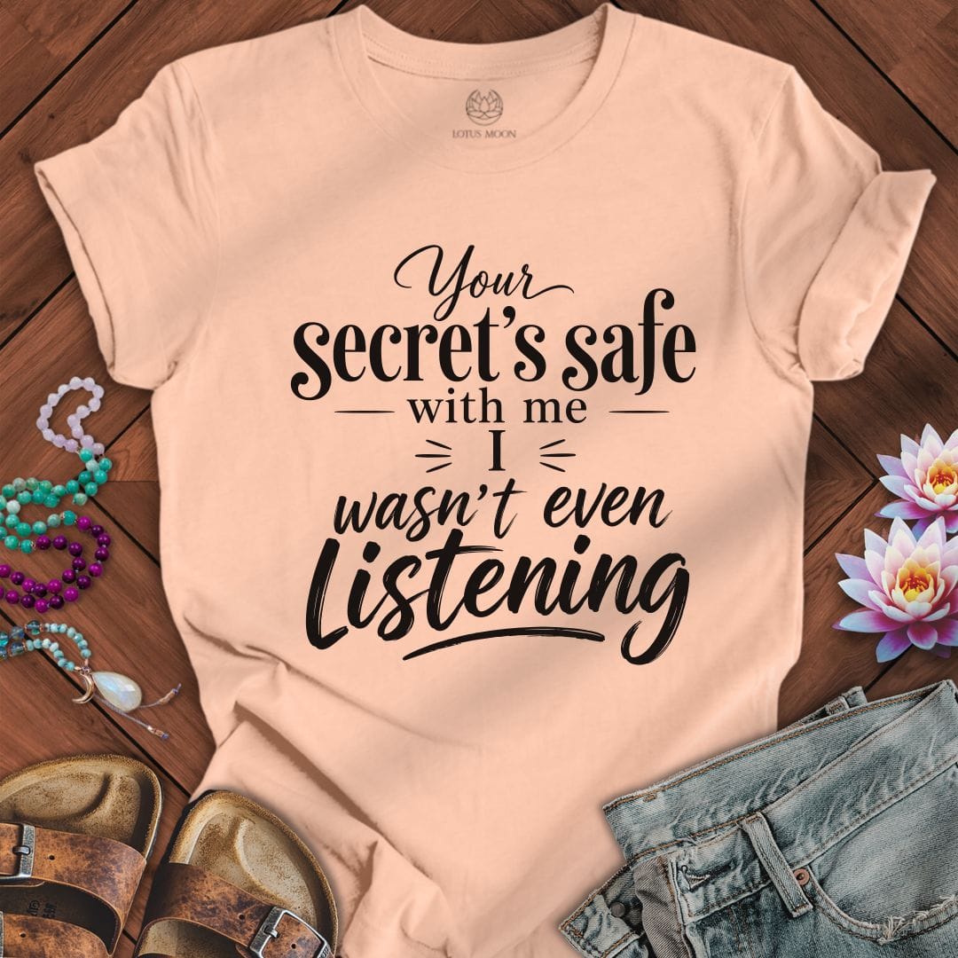 Printify T-Shirt Secret's Safe Tee Peach / S