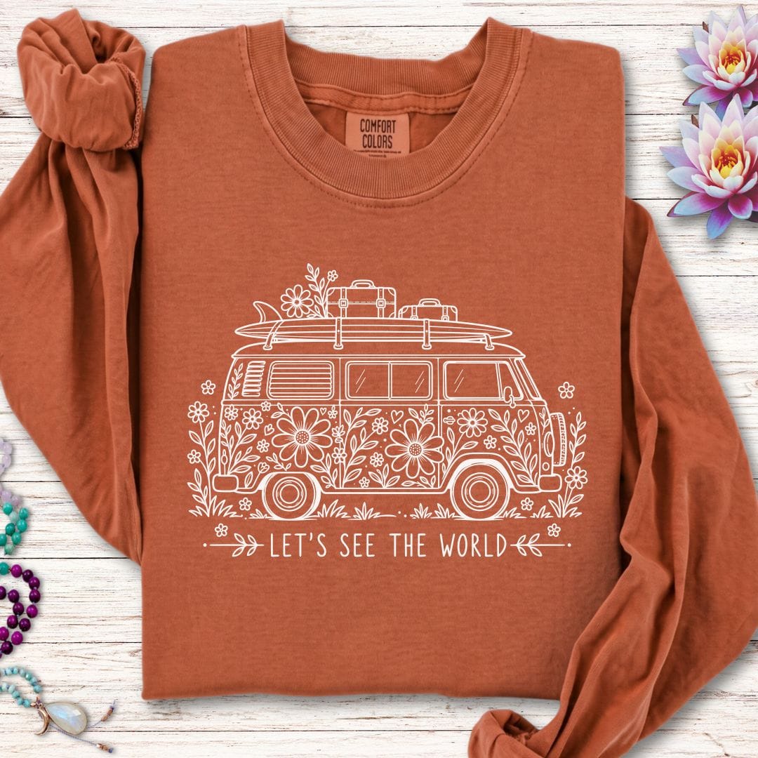 See The World Long Sleeve Tee Yam