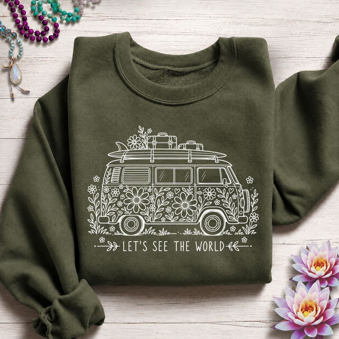 See The World Sweatshirt Military Green