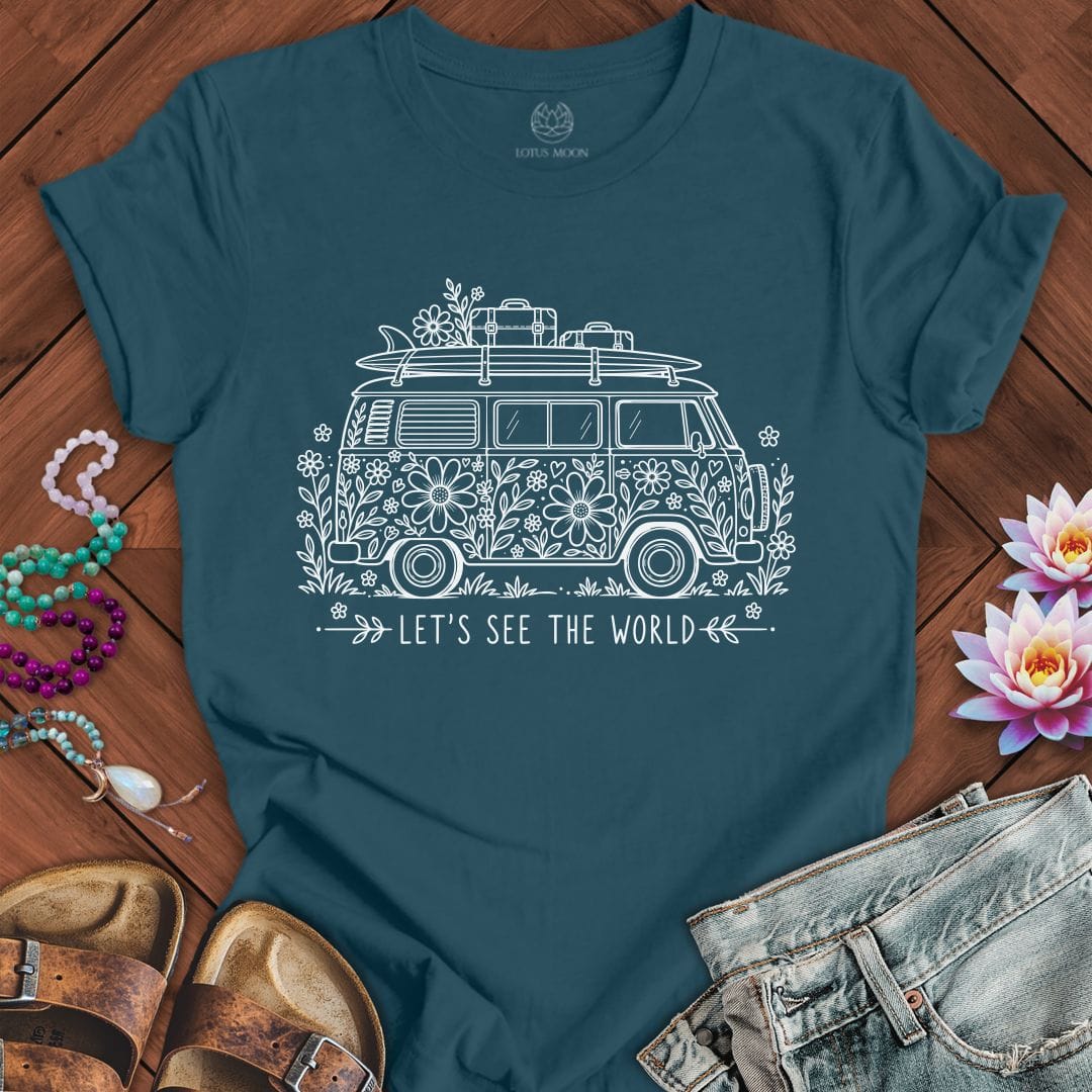 Printify T-Shirt See The World Tee Deep Teal / S