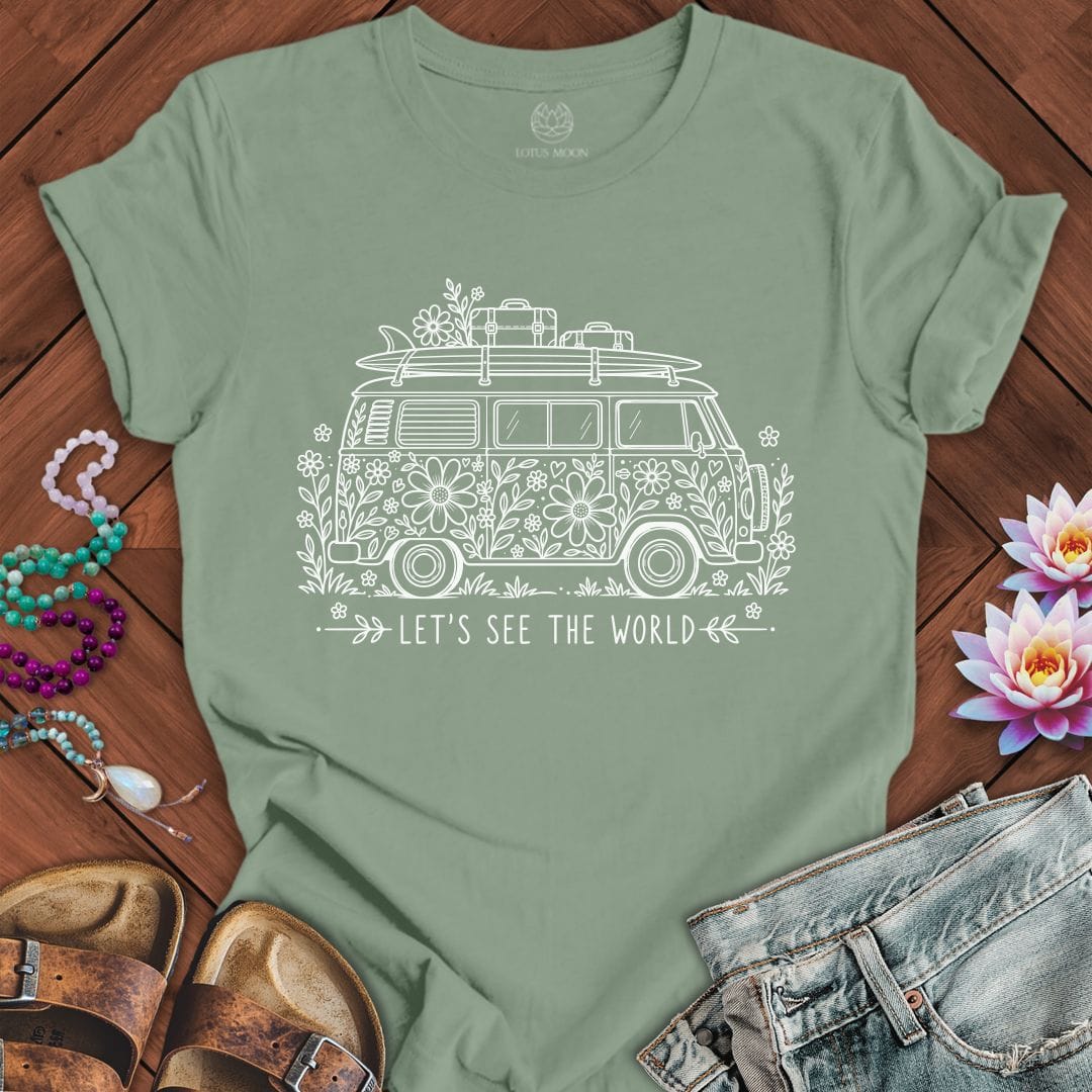 Printify T-Shirt See The World Tee Sage / S