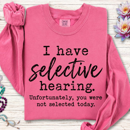 Selective Hearing Long Sleeve Tee Crunchberry