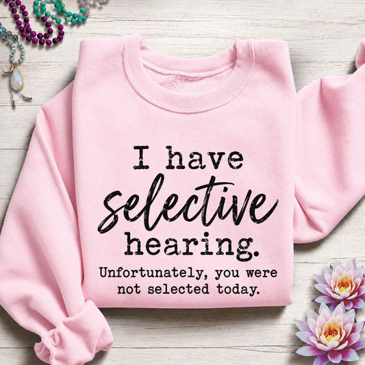 Selective Hearing Sweatshirt Light Pink