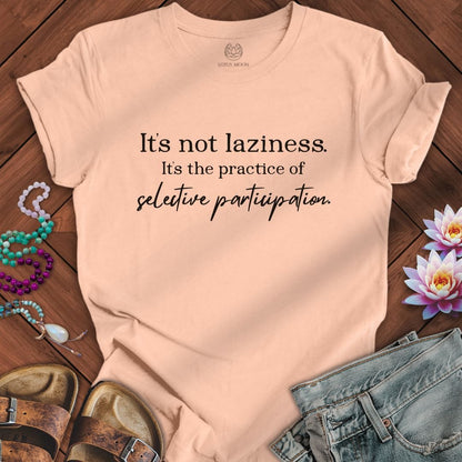 Printify T-Shirt Selective Participation Tee Peach / S