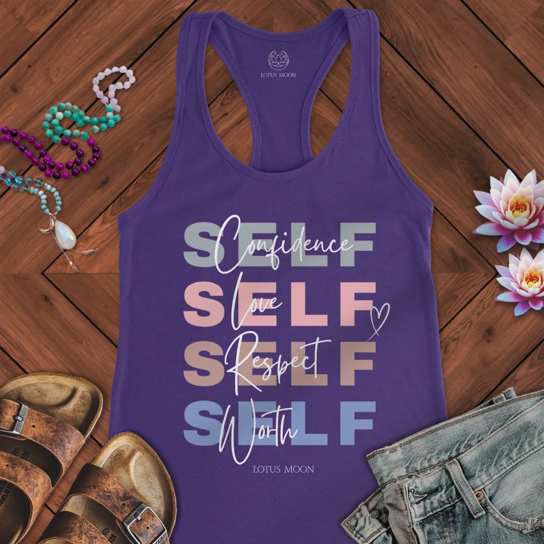 Self Confidence Tank Solid Purple Rush