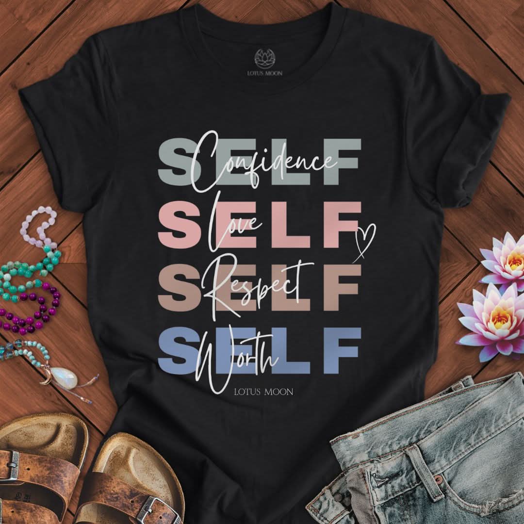 Self Confidence Tee Solid Black Blend