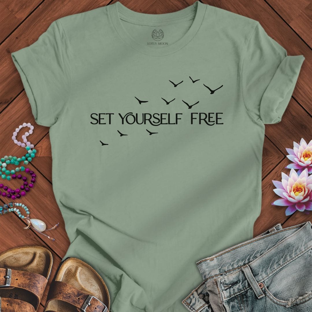 Set Yourself Free Tee Sage