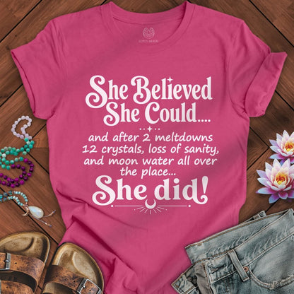 Printify T-Shirt She Believed Tee Berry / S