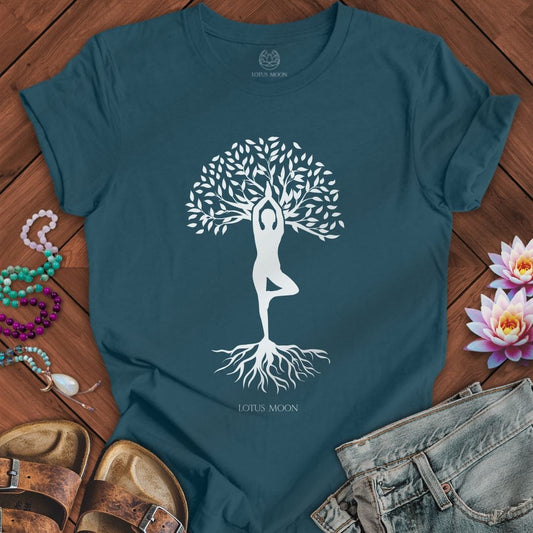 Silhouette Tree of Life Tee Deep Teal