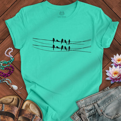Simple Birds Tee Teal