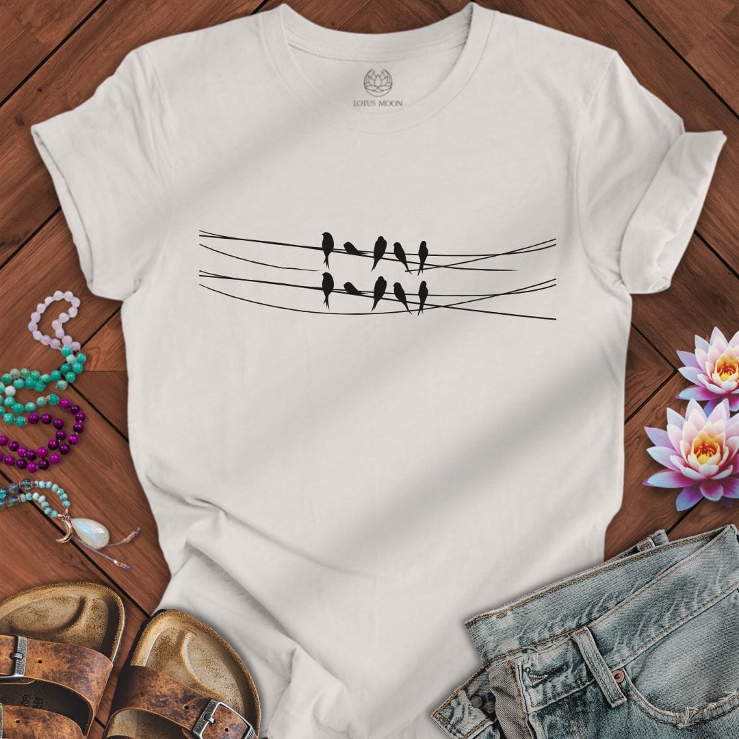 Simple Birds Tee Vintage White