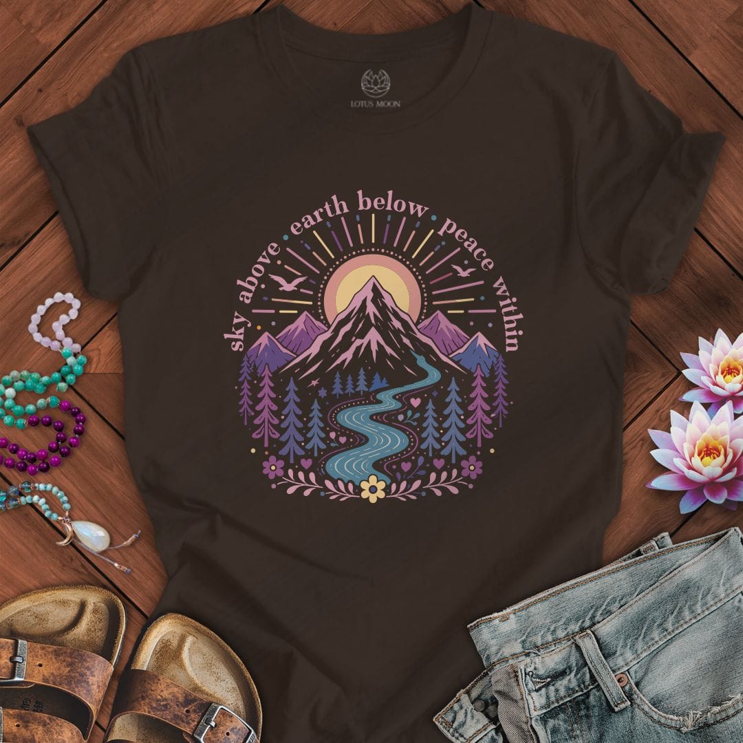 Printify T-Shirt Sky Above Tee Brown / S