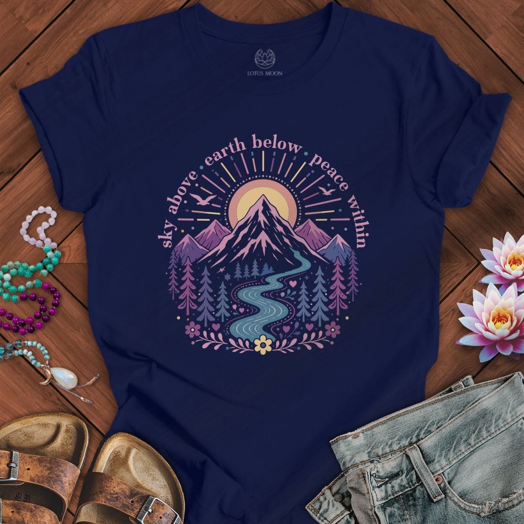 Printify T-Shirt Sky Above Tee Navy / S