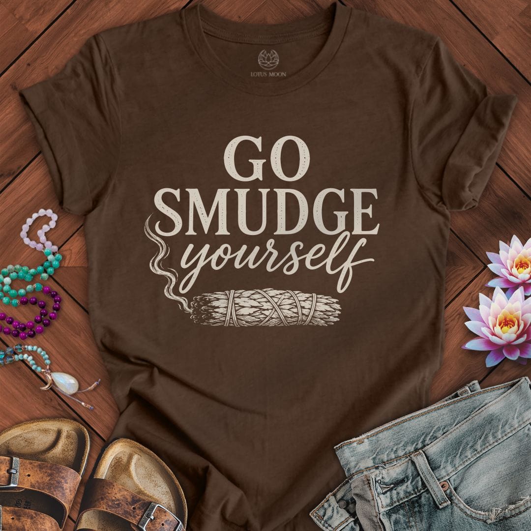 Printify T-Shirt Smudge Yourself Tee Heather Brown / S