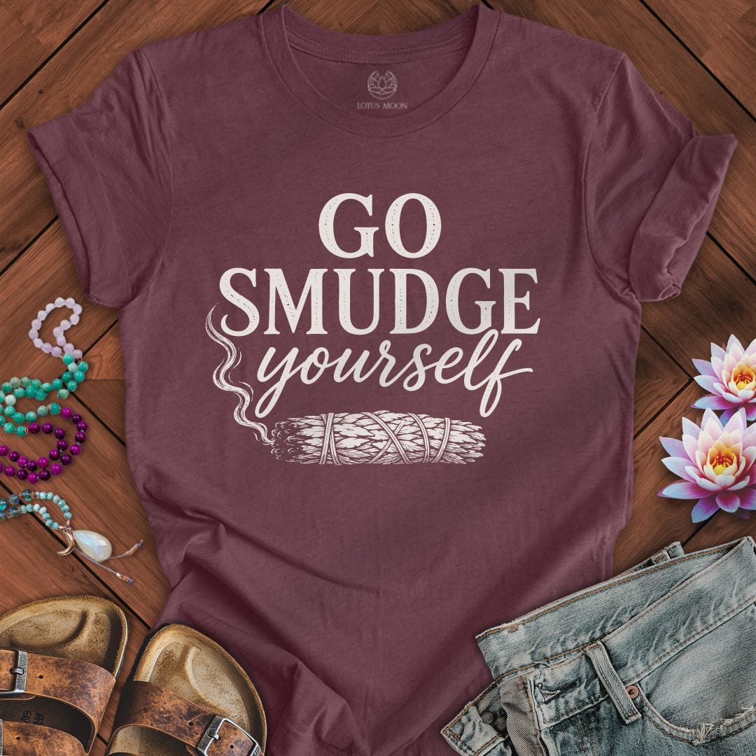 Printify T-Shirt Smudge Yourself Tee Heather Maroon / S