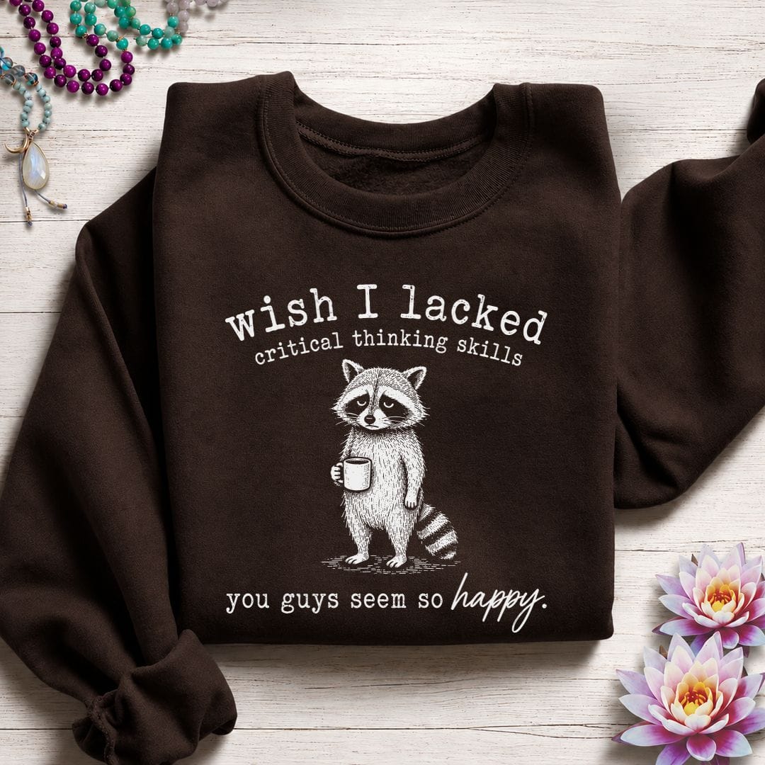 Printify Sweatshirt So Happy Sweatshirt Dark Chocolate / S
