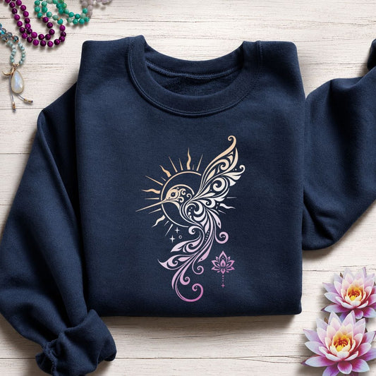 Solar Hummingbird Sweatshirt Navy