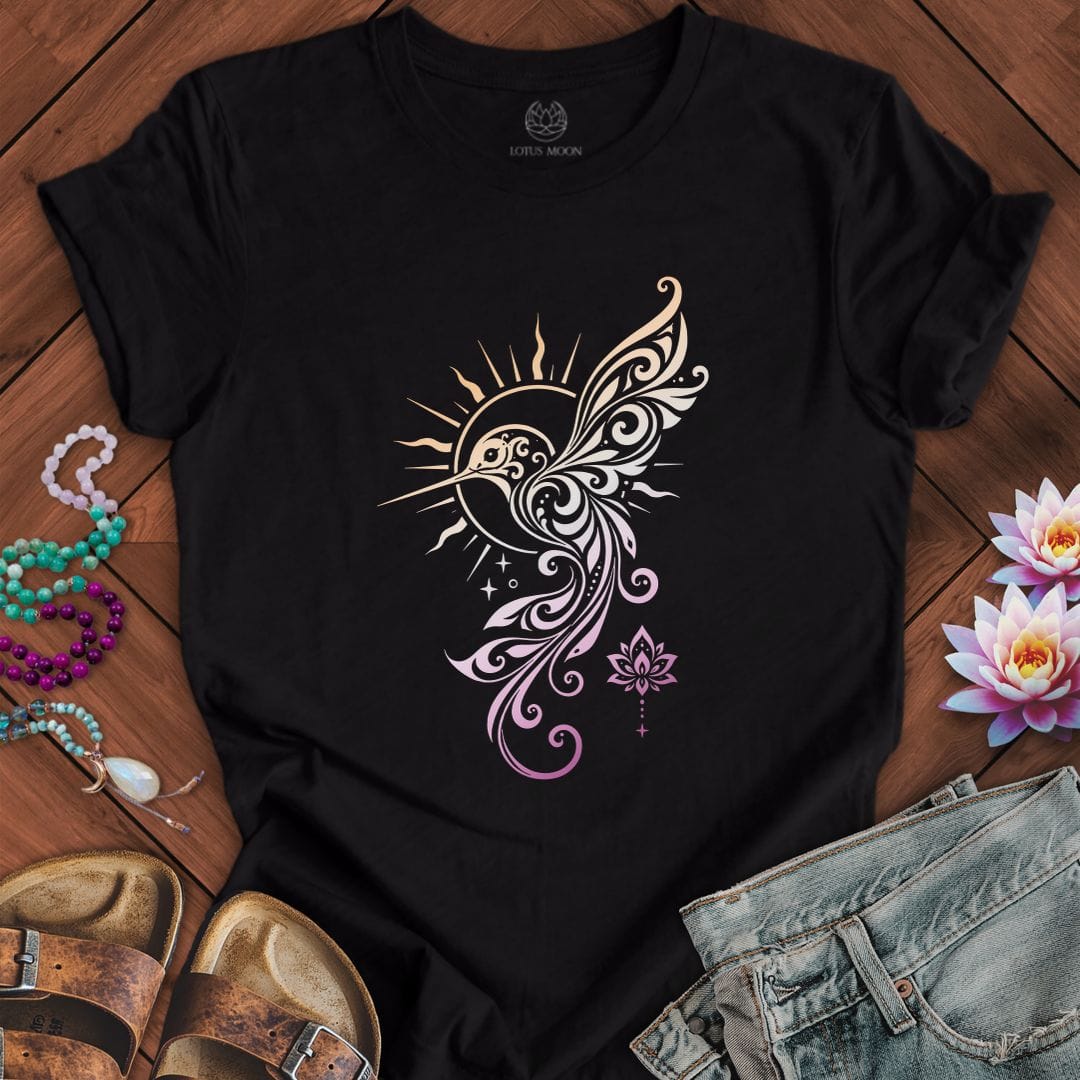 Printify T-Shirt Solar Hummingbird Tee Black / S