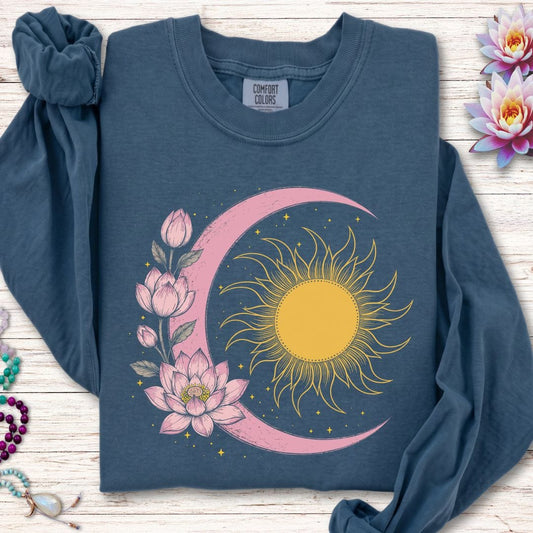 Solar Lotus Long Sleeve Tee Midnight