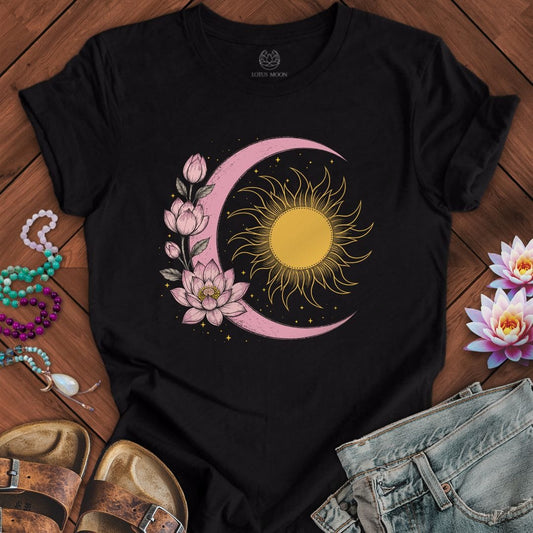 Solar Lotus Tee Black