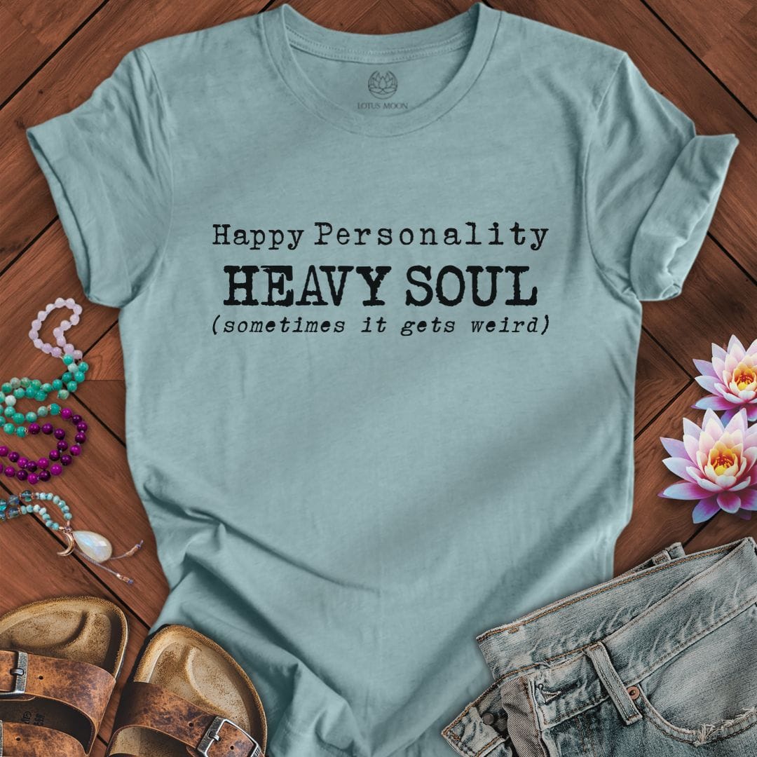 Sometimes It's Weird Tee Heather Blue Lagoon