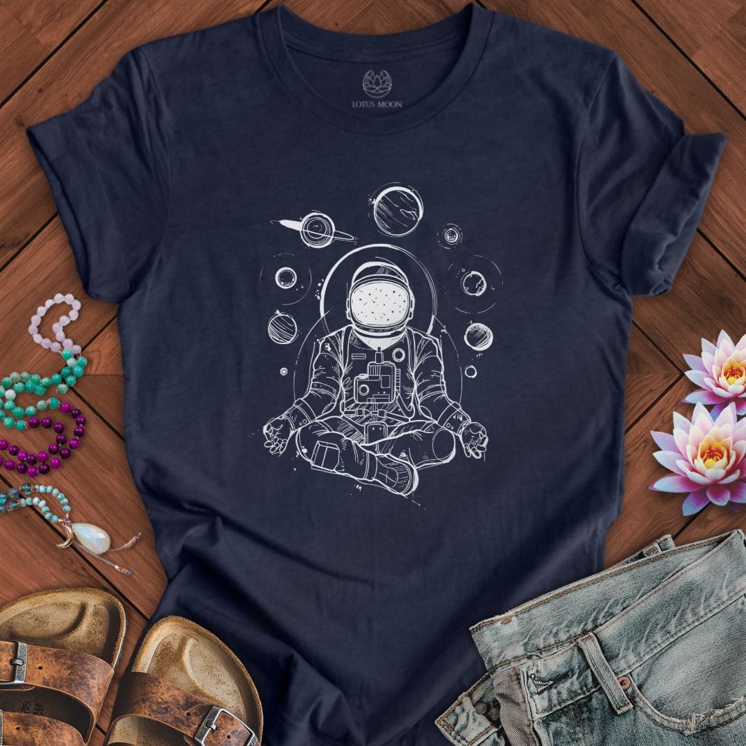 Space Meditation Tee Heather Midnight Navy