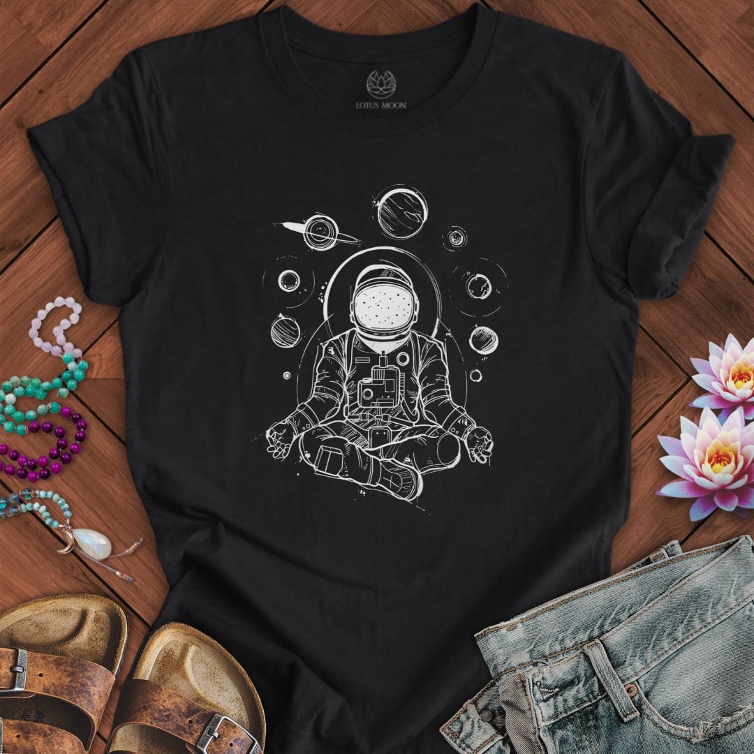 Space Meditation Tee Solid Black Blend