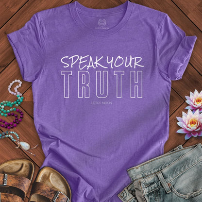 Speak Your Truth Tee Heather Team Purple