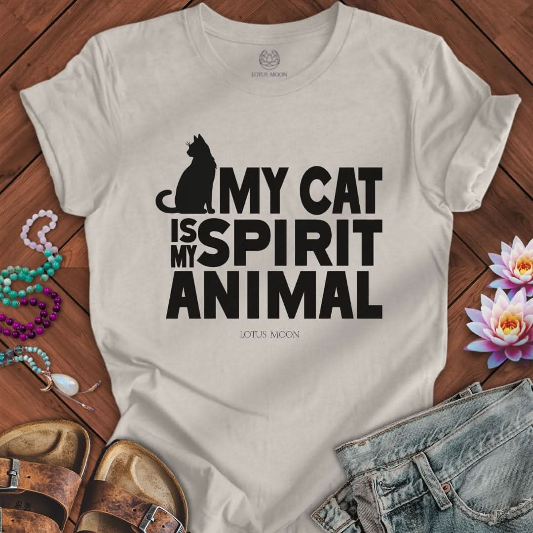 Spirit Cat Tee Heather Dust