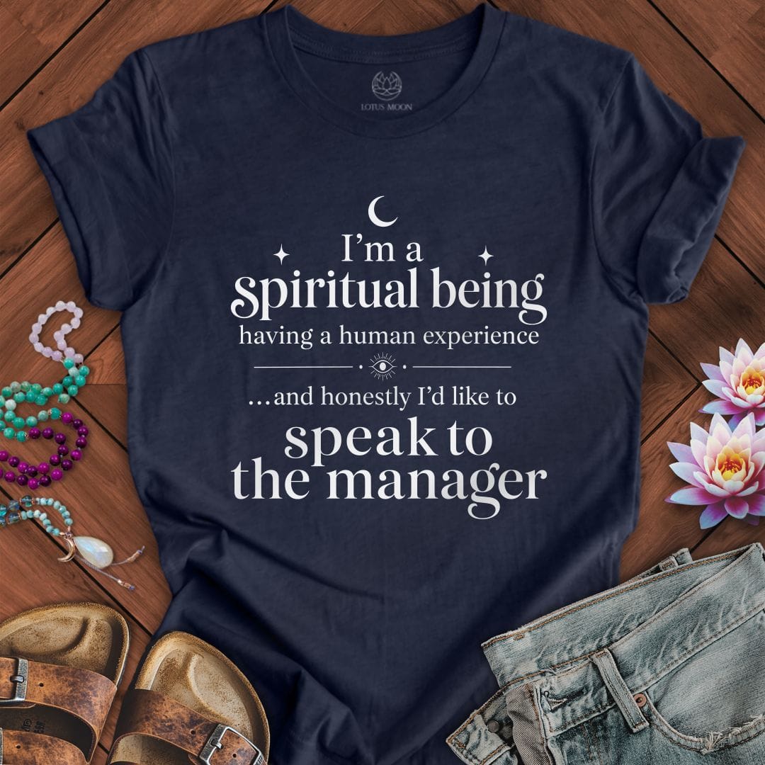 Spiritual Being Tee Heather Midnight Navy