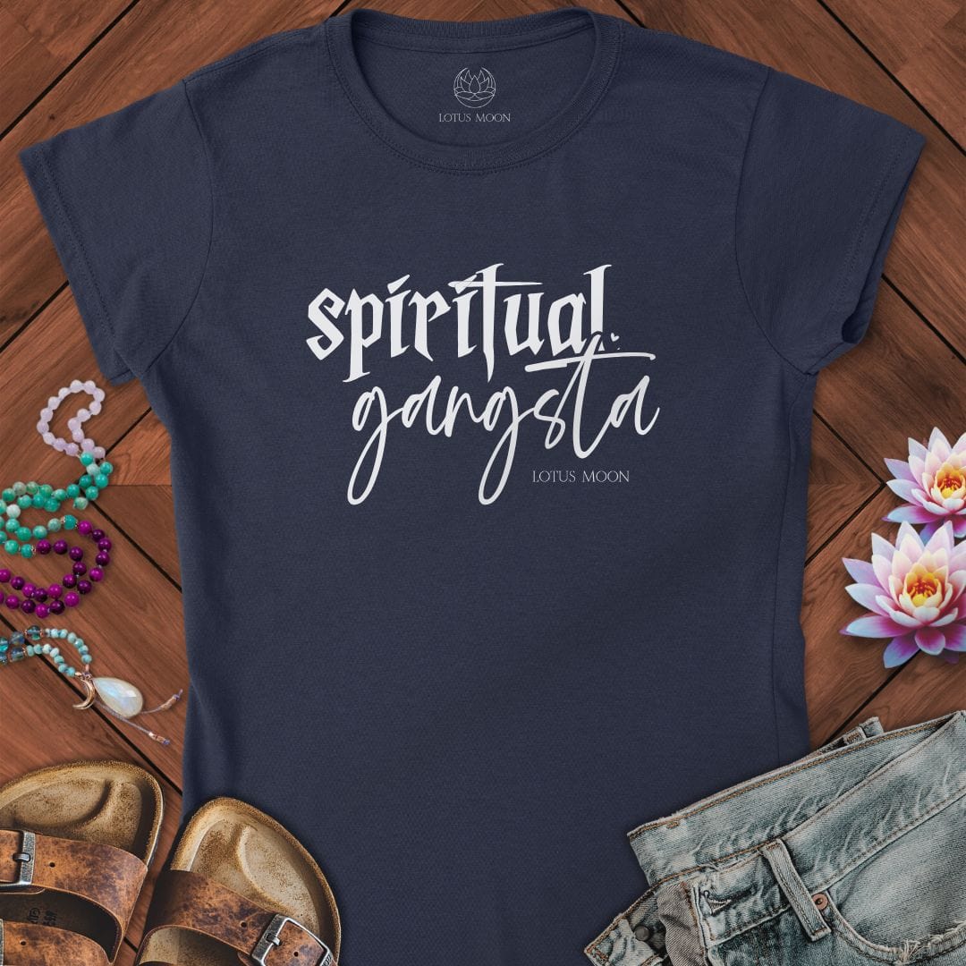 Spiritual Gangsta Fitted Tee Navy