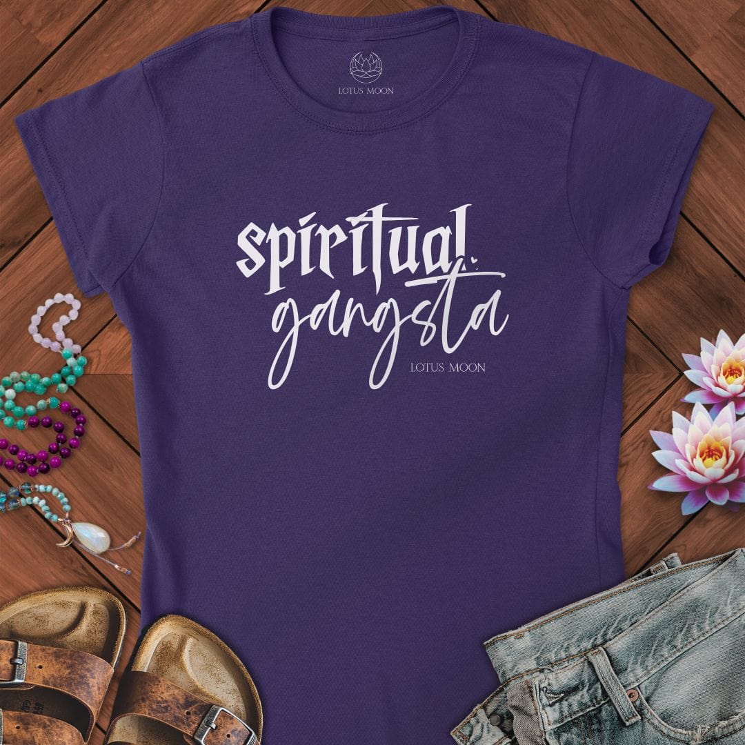 Spiritual Gangsta Fitted Tee Purple