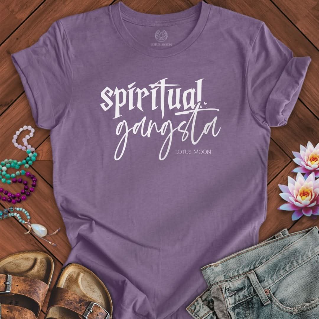 Spiritual Gangsta Tee Heather Purple