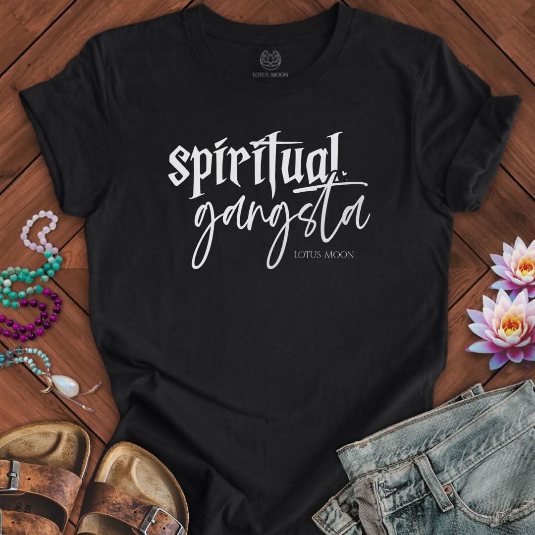 Spiritual Gangsta Tee Solid Black Blend