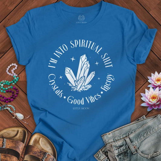 Spiritual Shit Tee Columbia Blue